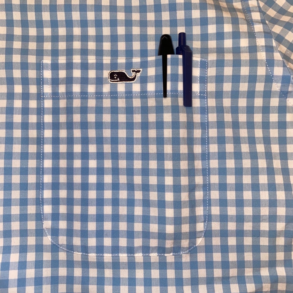 Blue Checkered Button Down - image 2